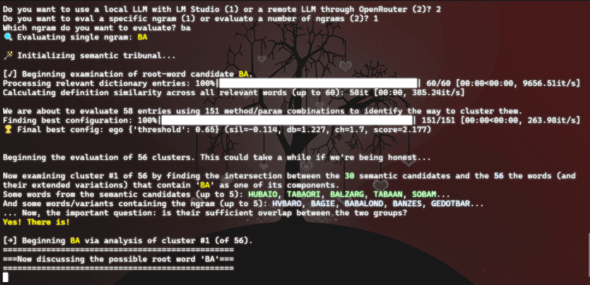 Enochian Language Modeling